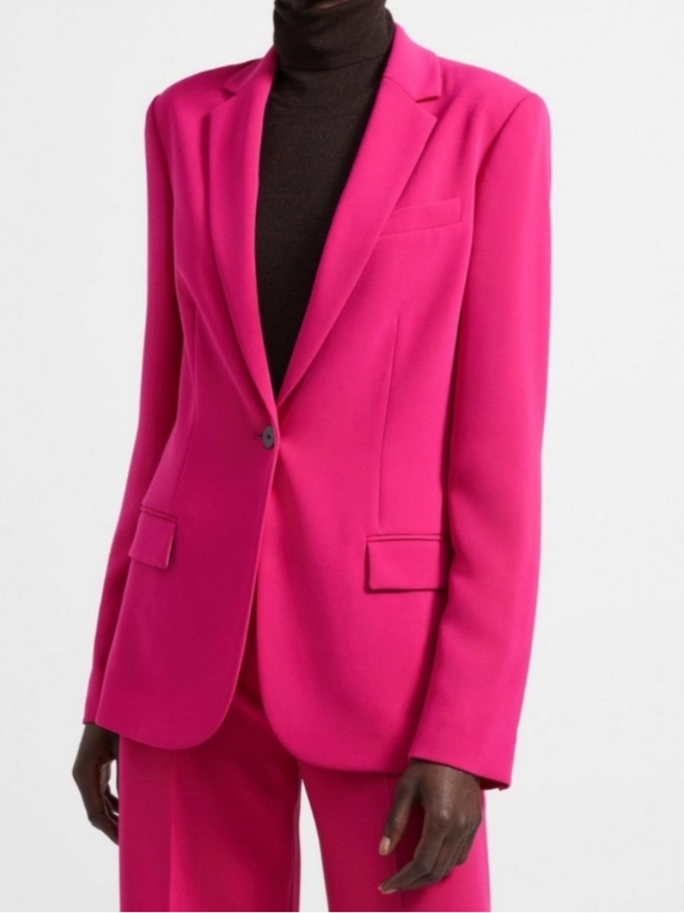 Theory | Staple Blazer in Magenta Admiral Crepe Size 4